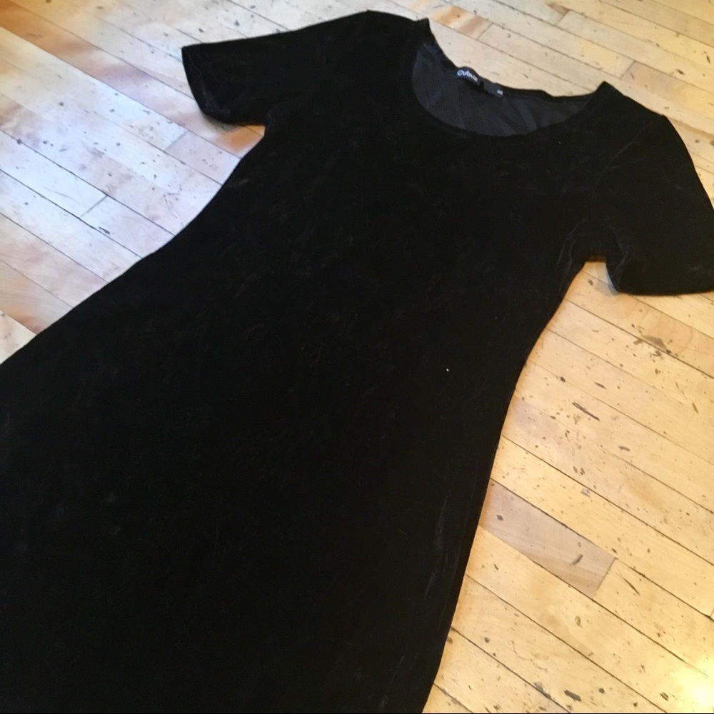 Velvet t-shirt dress
